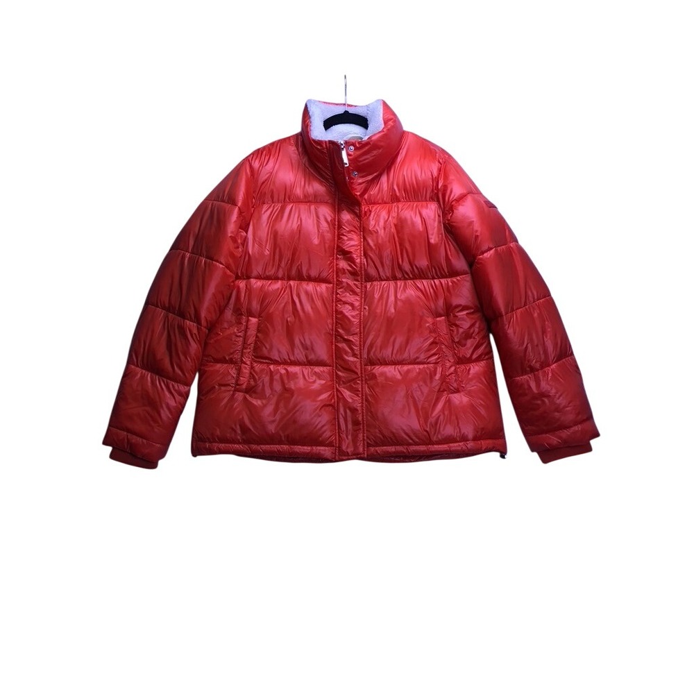 Koolaburra by UGG Puffer Jacket Womens Large Orange Faux Fur Collar KB22792